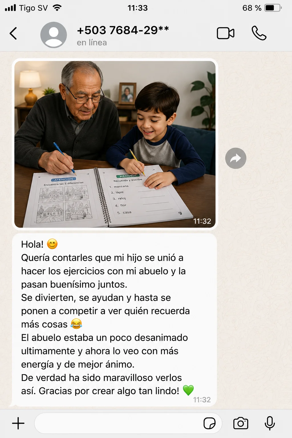 Testimonio real de cliente 4 sobre el Kit de 500 Ejercicios Cognitivos